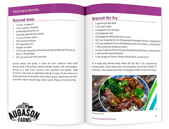 Augason Farms: Freeze-Dried Vegetable Variety Pail with Recipe Book